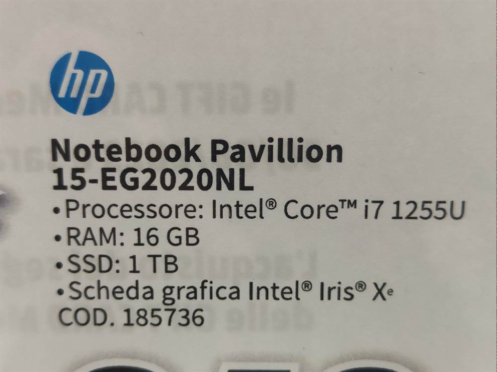 Foto 2 Notebook HP Pavillion 15-EG2020NL