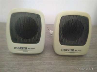 Mini casse stereo Maxim Audio bianche