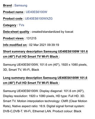 Samsung - Smart Tv - Full HD - 40'', in buone condizioni - Anteprima 5