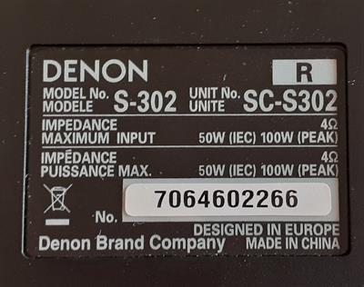 Coppia altoparlanti Home Theater Denon S 302 AS NEW, marca Denon mod - Foto 3