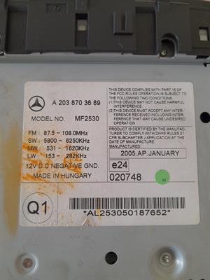 Autoradio Mercedes Class C 2005 12V, in ottime condizioni - Foto 6