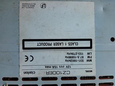 Autoradio sinto CD Clarion non funzionante modello CZ100ER - Foto 4